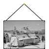 Blechschild 20x30cm gewölbt mit Kordel Historisch Panzer VI Tiger Deko