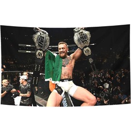 Conor McGregor Boxing Flag Funny Poster Durable Man Cave Wall Tapestry Flag for College Dorm Room Decor,Outdoor,Bedroom, Parties gifts, travel, filming,events,festivals. - Size: 50x60in