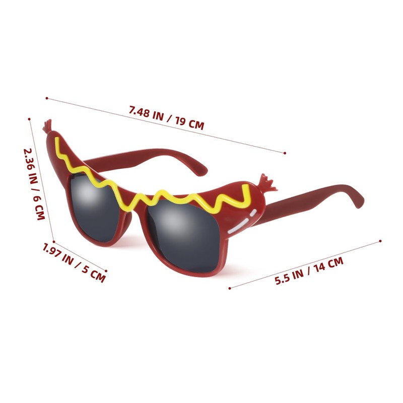 Warmhm Hot Dog Glasses Funny Dance Party Makeup Glasses For
