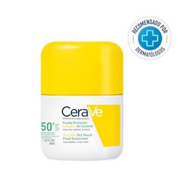 CeraVe Fluido Protector Invisible Oil Control 50FPS protector solar facial control grasa toque seco para piel con tendencia al acné 50ml