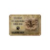 Blechschild 18 x 12 cm Katzen Schild: Ein Haus ist