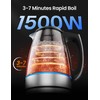 COMFEE' 1.7L Glass Tea Kettle and Kettle Water Boiler -