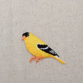 Wholesale Applique Yellow Finch Bird - Goldfinch - Parche Bordado para Planchar