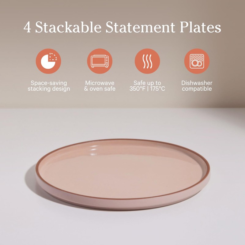 Our Place Dinner Plates - Set of Four 10.5” Handcrafted