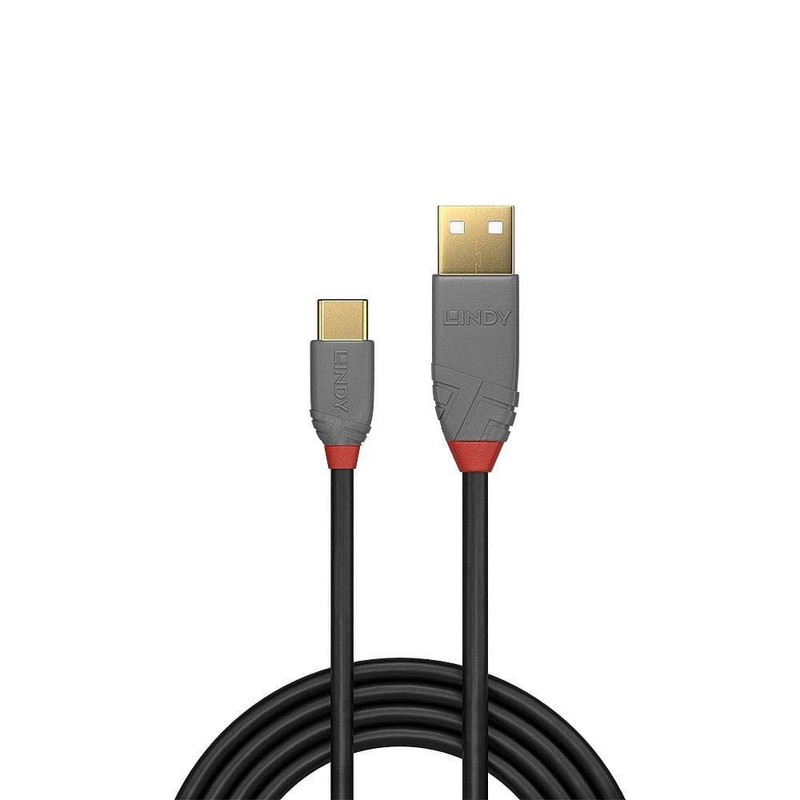 LINDY 2m ANTHRA LINE USB2.0 Type-C to Type-A Cable (Model