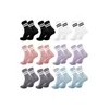 16par Calcetines Yoga Calcetas Antiderrapantes Pilates Mujer