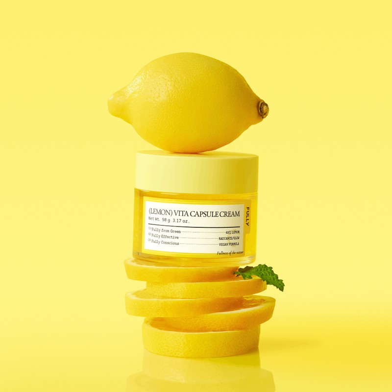pulley Fully Lemon Vita Capsule Moisture Cream 90ml Transparent Glowing