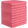 DecorRack 10 Pack 100% Cotton Wash Cloth, Luxurious Soft, 12