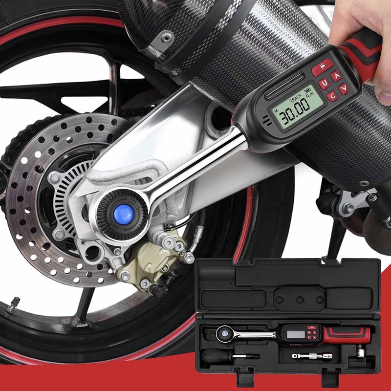 VANPO 3/8 Inch Drive Digital Torque Wrench(5-99.5 ft-lbs./6.8-135Nm), ±2% CW