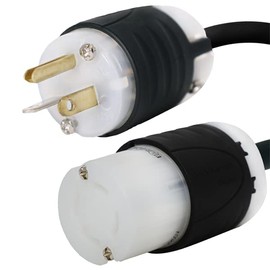 NEMA 5-20P to L14-30R Plug Adapter - 1 Foot, 20A/125V, 12 AWG - Iron Box # IBX-5184-01