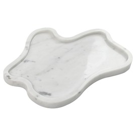 Carrara White Marble Tray, 11"X8" Vanity Decorative Marble Tray