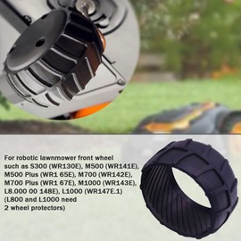 Wheel Protector for Worx Landroid Lawn Mowing Robot Front Wheel Rubber Spats Compatible with Worx M500 M700 S300 M1000