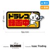 Isaac Trading Car Dash Cam Recording Sticker, Cat Illustration Sticker,
