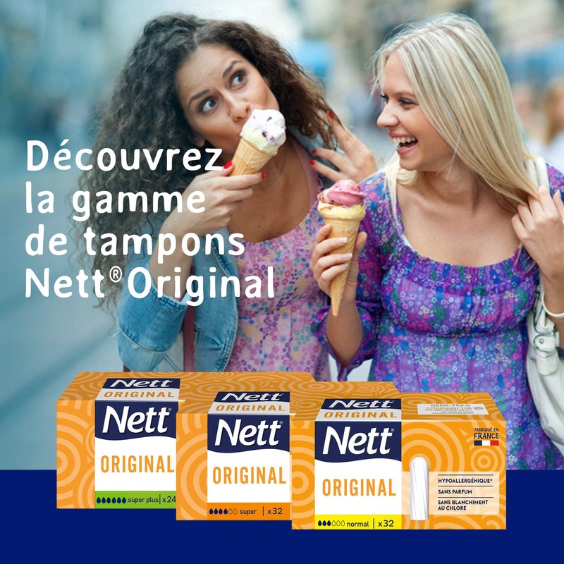 Nett Original Stamp without Applicator, Super, Box of 32 Tampons