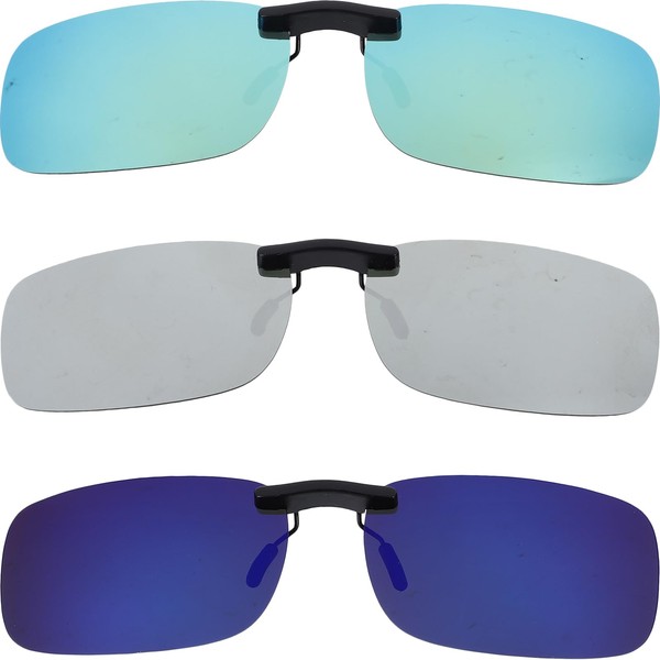 VORCOOL 3 x polarised clip on sunglasses, glasses clip