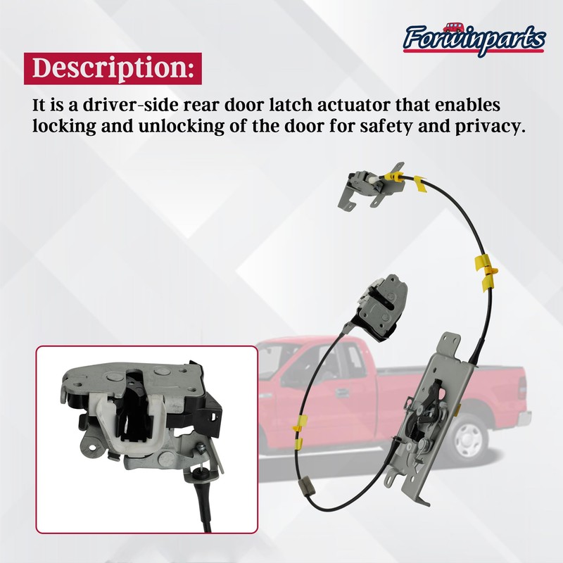 Rear Door Latch Assembly Door Latch & Cable RH Passenger