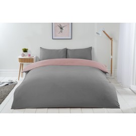 Emma Barclay Lyla Reversible Duvet Set in Cream/Blush Pink - Double
