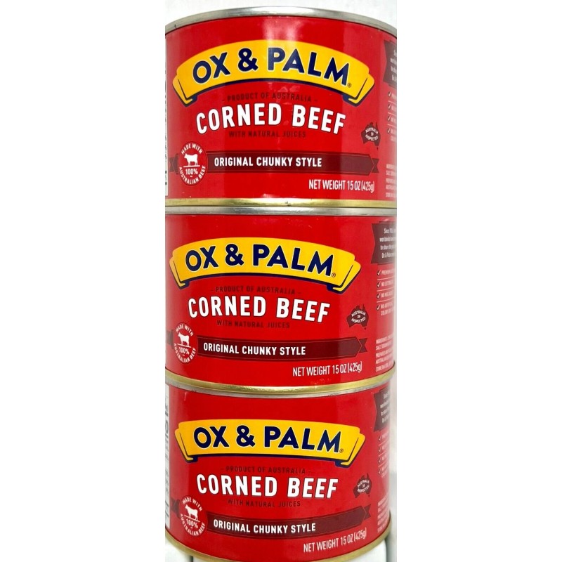 OX & Palm Corned Beef with Juices Original Chunky Style