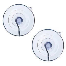 Rocky Mountain Goods Large Suction Cup Hooks for Wreaths, Christmas Lights - 2 Pack Clear Suctions Cups Hold up to 7 Pounds - Weatherproof Suction