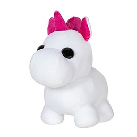 Adopt Me! AME0004-20 cm Plush Unicorn Official Plush with Game Code, White