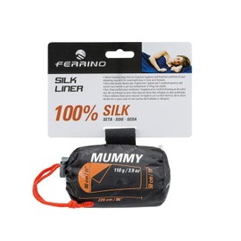 Ferrino Silk Liner Mummy Schlafsack Bettlaken utraleggero aus Seide, Weiß