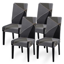 Aisprts Chair Covers for Dining Chairs 4, Dining Chair Covers Set of 4, Elastic Dining Room Chair Covers, Removable Washable Chair Cover with Backrest for Home Decor, Kitchen, Hotel, Party