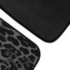 FUIBENG Black Leopard Auto Front & Rear Floor Mat for