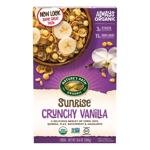 Nature's Path Organic Gluten-Free Cereal, Crunchy Vanilla Sunrise, 10.6 Ounce Box
