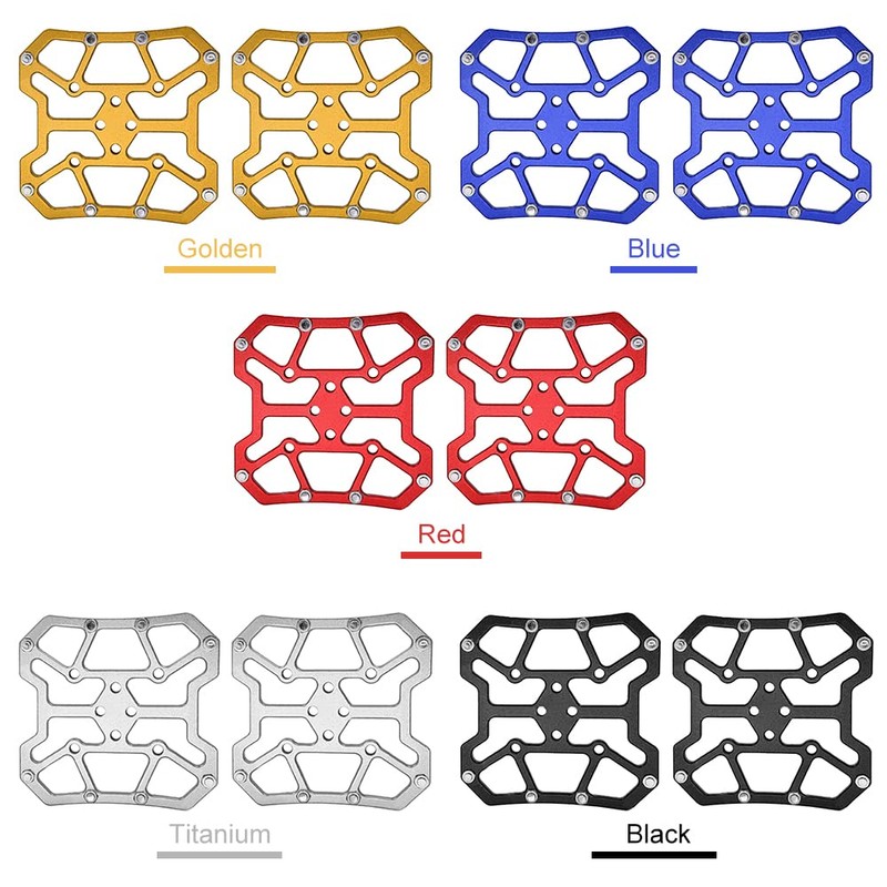 SPD Pedals Aluminum Alloy Clipless Platform Adapter Bicycle Pedals Flat