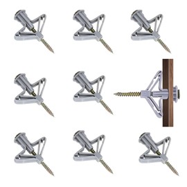 Pack of 150 Cavity Dowels Butterfly Expansion Screws Set for Drywall, Anchors with Screws for Plasterboard, Bricks (150 Dowels + 150 Screws)