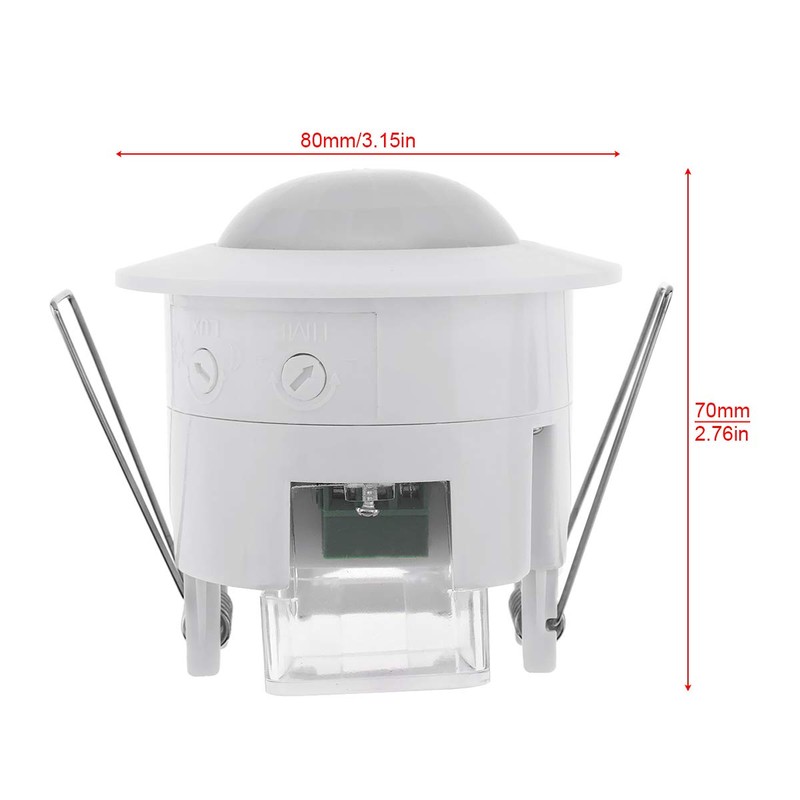 RTNLIT 110-240V Infrared Motion Sensor Switch, Recessed PIR Ceiling Motion