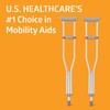 Medline Lightweight Aluminum Red Dot Guardian Crutches, for Patients 4’6”–5’2”
