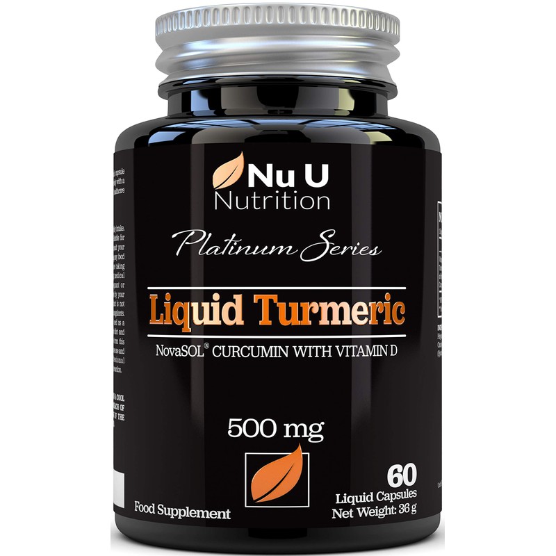 Turmeric Curcumin Capsules (Liquid) with Vitamin D | 185 More
