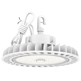 HYPERLITE UFO LED High Bay Lights: 150W High Bay LED Shop Light 21,000LM 5000K, 1-10V Dimmable UFO Lights with 110V Plug 5FT Cable, UL Listed High Bay LED Lights for Warehouse Garage Workshop