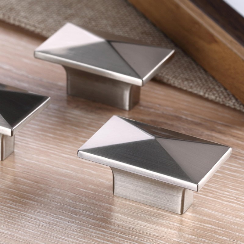 CILEYTION 10 Pieces Drawer Knobs Brushed Nickel Door Knobs -