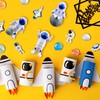 40 piezas de decoración espacial de astronauta para tartas espaciales
