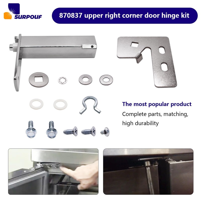 870837 Top Right Door Hinge Kit Replacement Part Compatible with