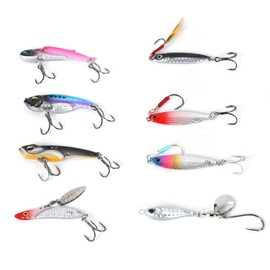 Spotlip 8pcs Metal Jig Set Boat Sea Fishing Lure Set Shore Jigging Fishing Gift Box