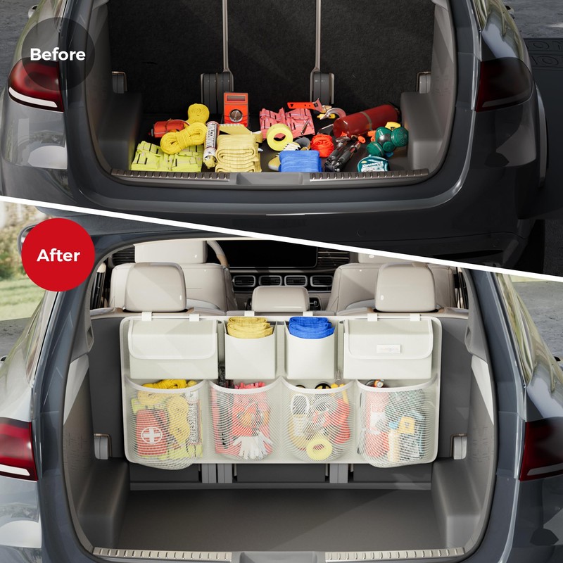 SURDOCA Car Boot Organiser, 3rd Gen Car Boot Storage, Universal