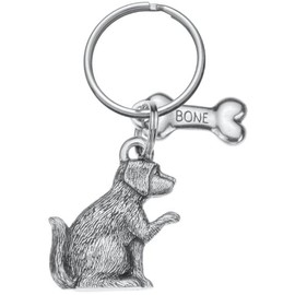 Danforth - Dog & Bone Pewter Keyring
