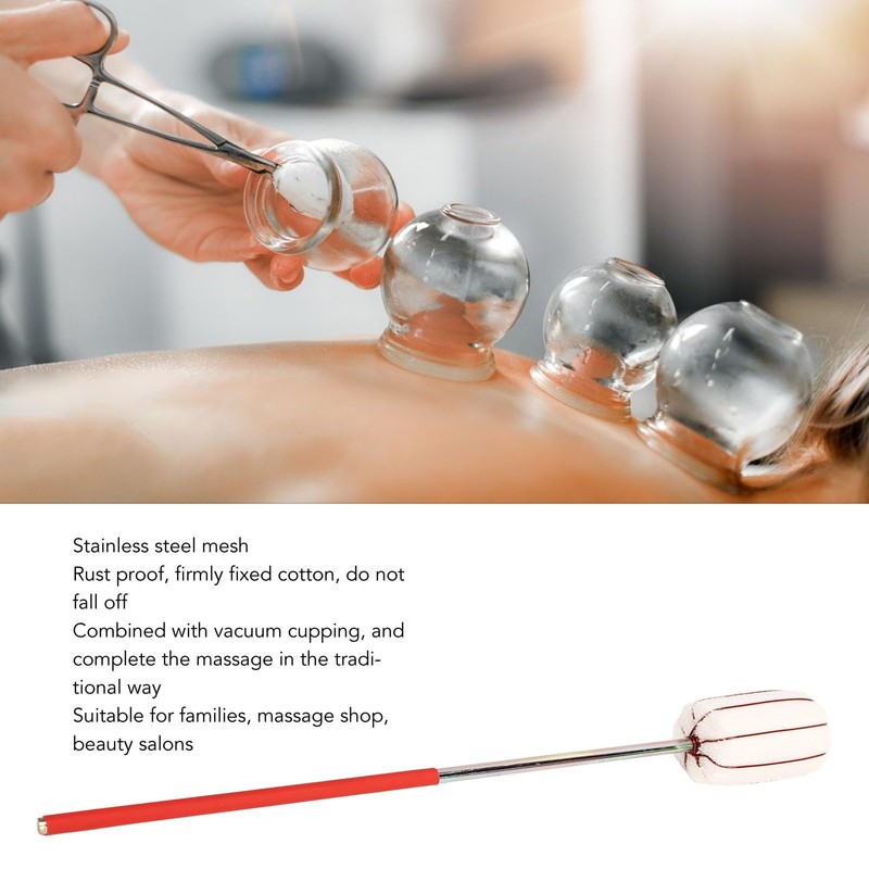 2PCS Fire Cupping Stick, Reusable Safe Stainless Steel Cupping Ignition