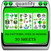 OriniPlay 300 Green Alien Theme Tattoos Temporary Stickers Suitable for
