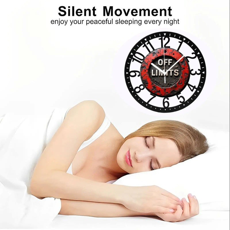 25cm Circular Iron Wall Clock with "Established Since [Year]" Textsheet
