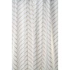 Croydex Waterproof Shower Curtain, Gold Chevron Pattern, 180 x 180cm,