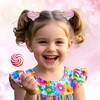 56 Pcs Glitter Hair Ties for Baby Girls Elastic Rubber