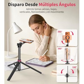 Gahenwo 175 cm Magnético Tripie para Celular Selfie Stick con Pinza Celular
