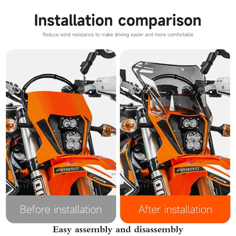 FWXEOZ Motorcycle Windshield for all 690 SMC R ENDURO /