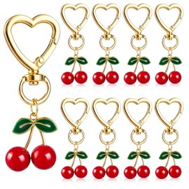 8PCS Cherry Keychain Set - Cute Decorative Bag Accessories
