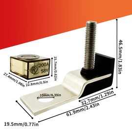 MRBF Fuse, 58V DC, 250Amp Battery Fuse with Waterproof Fuse Block (2-Pack)