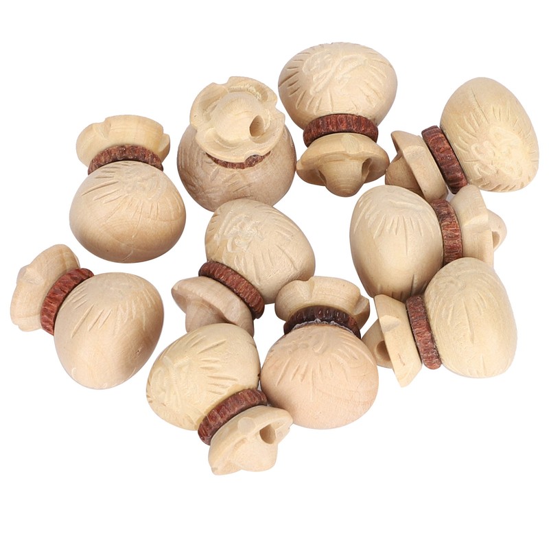 10Pcs Boxwood Carving Accessories Lucky Bag Boxwood Pendant DIY HandMade